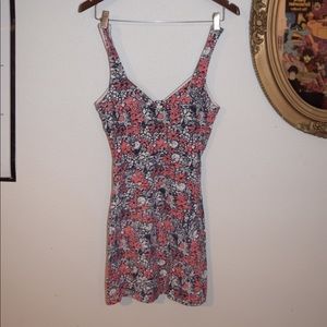 Mini dress with floral detail